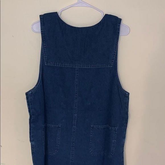 Denim Maxi Dress with Sailors Collar - Picture 4 of 5